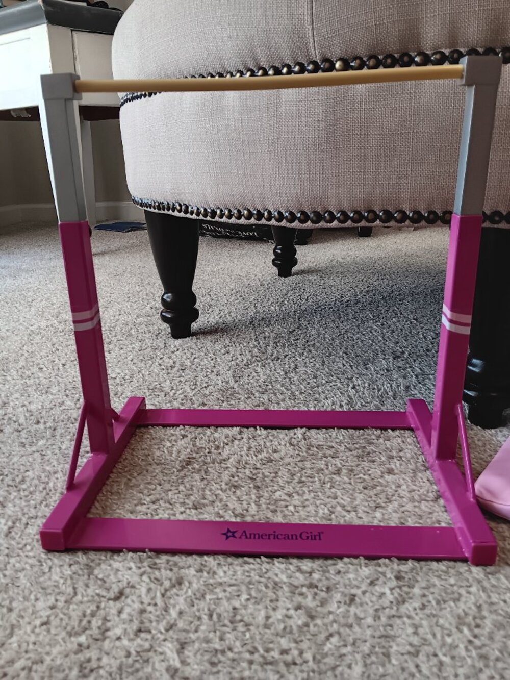 American Girl Gymnastics Bar with Gymnastics Matt - Picture 6 of 7